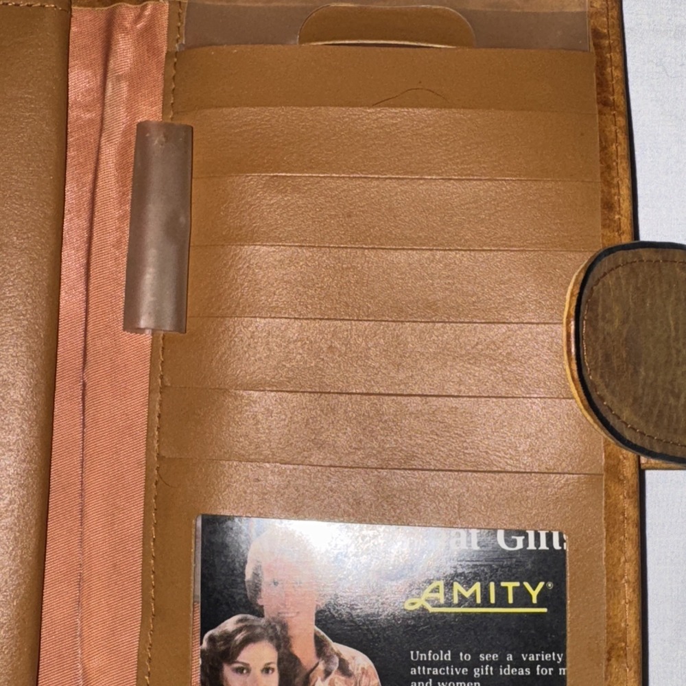 Vintage Di Lido Amity Cowhide Leather Womens Kiss Snap Coin Checkbook Wallet - Picture 9 of 16